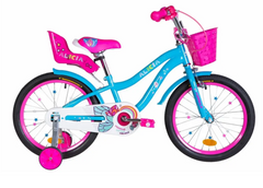 Велосипед 18 Formula ALICIA рама 9 бірюзовий з багажником для ляльок з корзиною Pl з крилом St 2024