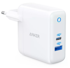 Сетевое зарядное устройство Anker PowerPort PD + 2 20W 1xPD & 15W 1xUSB (White)