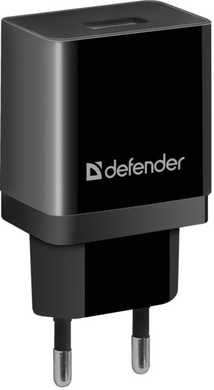 Сетевое зарядное устройство Defender EPA-10 Black, 1xUSB, 5V/2.1A, Package (83572)