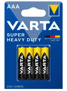 Батарейка Varta Super Heavy Duty вугільно-цинкова AAA блістер, 4 шт