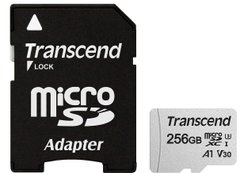 Карта памяти Transcend microSDXC 300S 256GB UHS-I U3 + ad