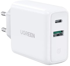 мережева зарядка Ugreen CD170 36W USB + Type-C Charger (Білий)