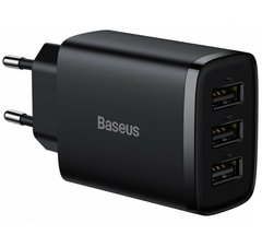 Зарядное устройство для Baseus Compact 3U 17W (CCXJ020101) черный