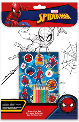 Набор раскрасок Kids Licence SPIDERMAN с наклейками и карандашами.