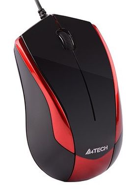 Миша A4Tech N-400-2 USB Red/Black