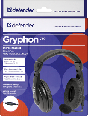 Наушники Defender Gryphon 750 Black (63750)
