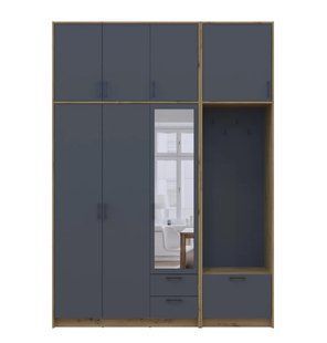 Шафа для одягу Doros Ронді Дуб Артізан/Графіт (DRS-012142)