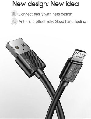 Кабель T-Phox Nets T-M801 Micro USB - 2m (Чорний)