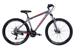 Велосипед AL 27.5" Formula MOTION DD FR рама-17" сіро-червоний (матовий) 2024