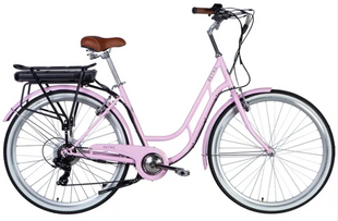 Велосипед з електроприводом 28" ST Dorozhnik RETRO DD FR рама-19" 36B 12.5А*г 250Вт світло-рожевий YS 7443 2025