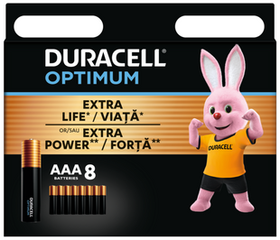 Батарейка Duracell LR03 KPD 08*10 Optimum уп. 1x8 шт.