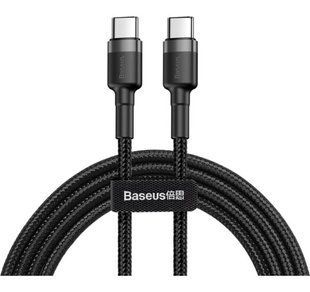 Кабель Baseus Type-C PD2.0 60W (20V 3A) 1m (CATKLF-GG1) серо-черный