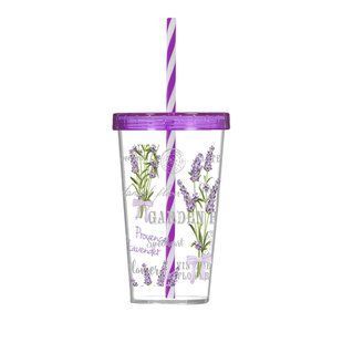 Стакан с трубочкой Herevin LAVANDA P (161448-004P)