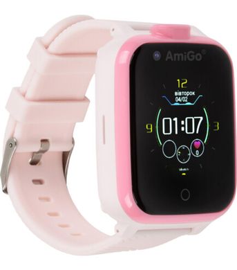Дитячий смарт-годинник з відеодзвінком AmiGo GO006 GPS 4G WIFI VIDEOCALL Pink