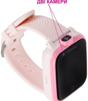 Дитячий смарт-годинник з відеодзвінком AmiGo GO006 GPS 4G WIFI VIDEOCALL Pink