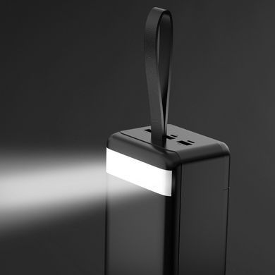 Портативний зарядний пристрій XO PR157 - 40000 mAh 3-Input PD20W + QC22.5W with light (Black)