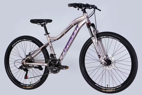 Велосипед AL 26" Formula ALPINA DD FR рама-15" серебристо-фиолетовый 2026