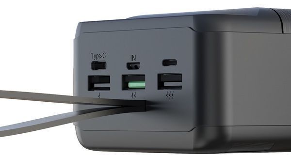 Портативний зарядний пристрій XO PR157 - 40000 mAh 3-Input PD20W + QC22.5W with light (Black)