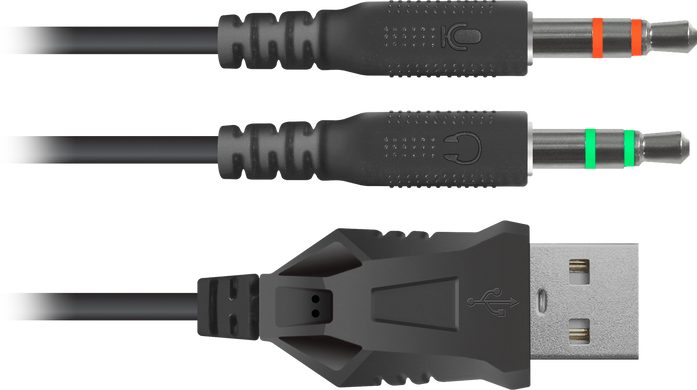 Гарнітура Defender (64525) Apex чорний+червоний, дріт 1.8 м