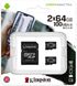 Карта памяти Kingston 64GB microSDHC 100R (SDCS2 / 64GB-2P1A) фото 1