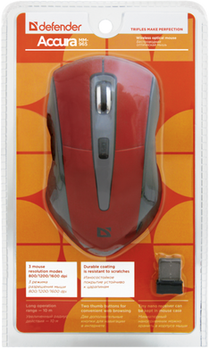 Мышь Defender Accura MM-965 Wireless Red (52966)