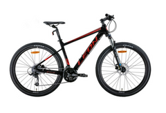 Велосипед алюминий 27.5" Leon XC 80 AM Hydraulic lock out HDD рама-20" черный с красным (матовый) 2024