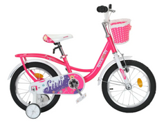 Велосипед ST 16" SPACE KID SUN BH рама-9" розовый с корзиной Pl с крылом