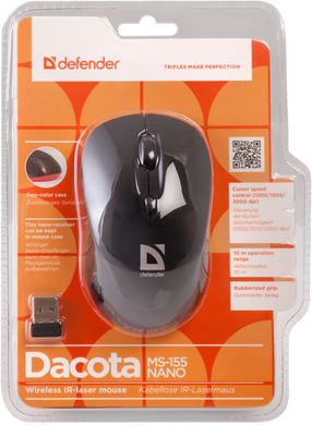 Миша Defender Dacota MS-155 Wireless black