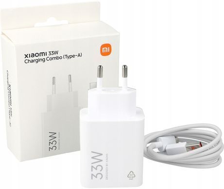 Сетевое зарядное устройство Xiaomi 33W Travel Charger Combo + кабель USB-C (BHR9956EU)