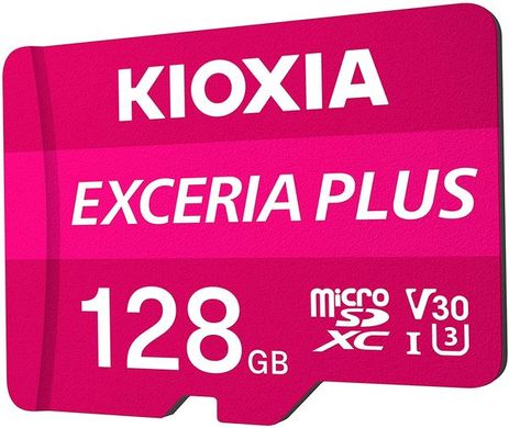 Картка пам'ятi Kioxia Exceria plus microSDXC 128Gb Class 10 U3 V30 + ad