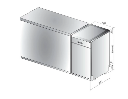 Посудомоечная машина HOTPOINT ARISTON HSFO 3T235 WC X
