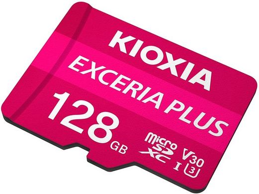 Картка пам'ятi Kioxia Exceria plus microSDXC 128Gb Class 10 U3 V30 + ad