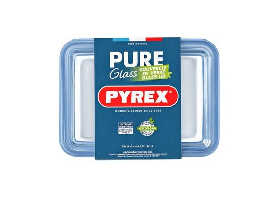 Форма с/к Pyrex Pure Glass 1.6 л прямокут.22x17x6см скл.криш (242A000)
