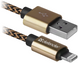 Кабель Defender ACH01-03T USB(AM)-Lighting 1m, 2.1A Gold (87806) фото 1