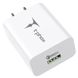 мережева зарядка T-Phox Tempo 18W QC3.0 USB Charger (Біла) фото 2
