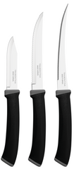 Набор ножей Tramontina FELICE black, 3 предмета