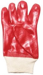 (WE2111) Рукавички з покриттям ПВХ, червонi, маслобензостійкі, трикотажний манжет, р.10 Werk