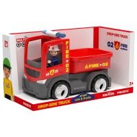 Іграшка Multigo Single FIRE – DROPSIDE WITH DRIVER пожежна вантажівка
