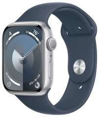 Смарт годинник Apple Watch S9 41mm Silver Alum Case with Storm Blue Sp/b - M/L