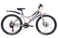 Велосипед 24" Discovery FLINT DD 2021 (бело-черный с красным)