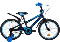 Велосипед 18" Formula SPORT 2021 (черно-синий с голубым (м))