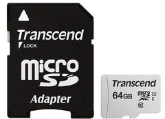 Картка пам'ятi Transcend microSDXC 300S 64GB UHS-I U1 + ad