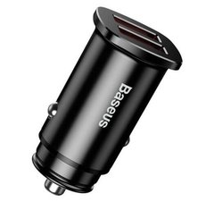 Автомобільний зарядний пристрій Baseus QC U+U 30W (CCALL-DS01) чорний
