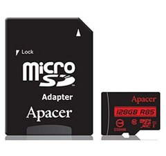 Карта пам'яті Apacer microSDXC UHS-I 85R 128GB сlass10 + SD adapter (AP128GMCSX10U5-R)
