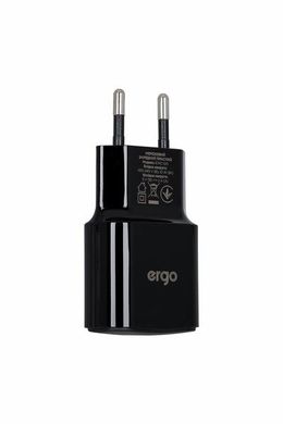Мережевий зарядний пристрій Ergo EWC-120 1xUSB Wall Charger (Black)