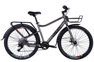 Велосипед ST 27.5" Dorozhnik UTILITY под кассету з багажником задн St з кошиком St з крилом Pl 2024 (мокрий асфальт )