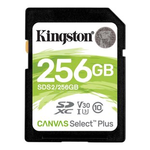 Карта памяти Kingston 256GB SDXC C10 UHS-I (SDS2/256GB)