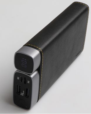 Зарядний пристрій Puridea X02 20000mAh Li-Pol +TYPE-C Leather Чорний