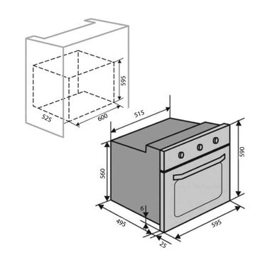 Духова шафа VENTOLUX EO60TC-6P FBG