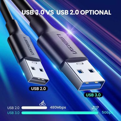 кабель Ugreen US184 USB 3.0 - Type-C Cable 1м (чорний)